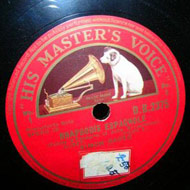 label His Master's Voice 78 rpm vinyl Barer 15kB