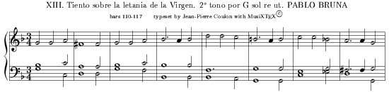 Opening of Tiento de segundo tono sobre la letanía de la Virgen by Pablo Bruna,
07kB
