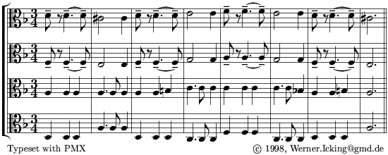 La Folia Variations, opening score - 13kB
