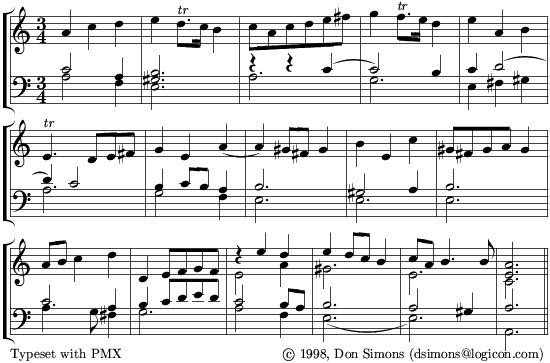 Pasquini, Variatione sopra la Follia, opening score - 16Kb
