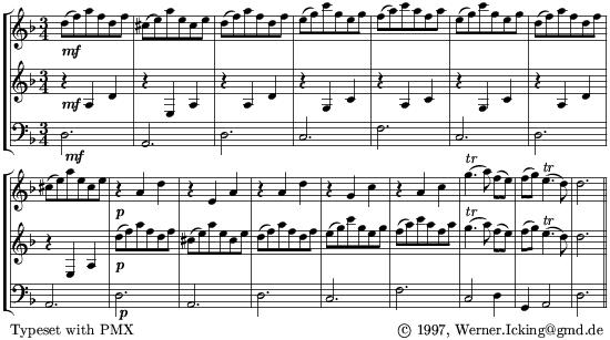 opening of an arrangement of A. Scarlatti's Variazioni su "La Follia" - 15kB