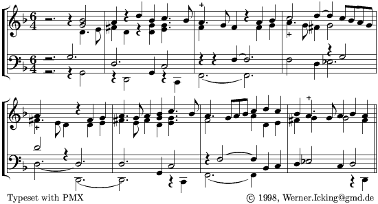Opening of sheet music Follia, 14 kB