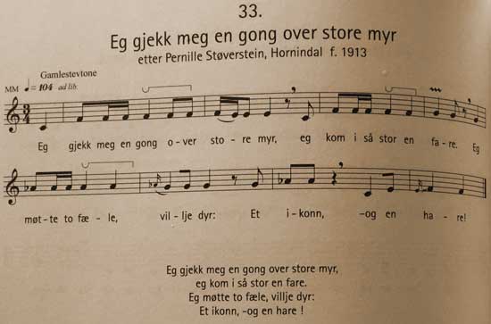 opening of Eg gjekk meg en gong over store - 20kB