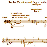 Opening score of piece by Juan Trigo